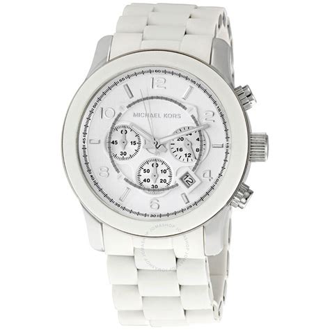 michael kors mk8108 oversize white silicone runway mens watch|Michael Kors Men’s White Oversized Runway MK8108 Wrist .